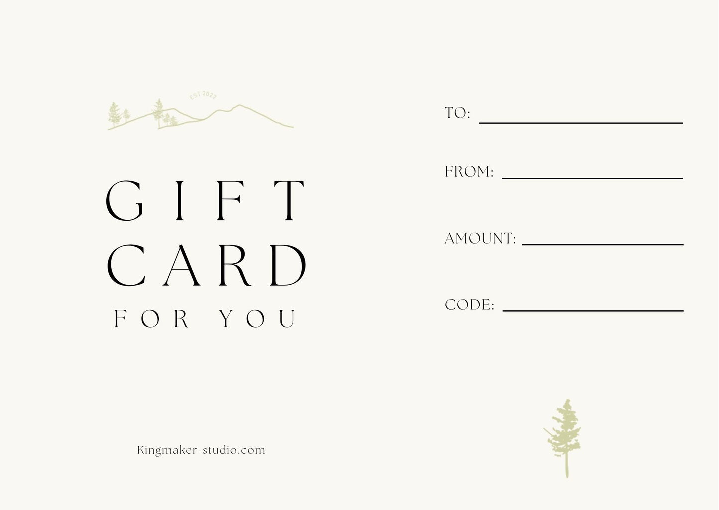 Art gift card